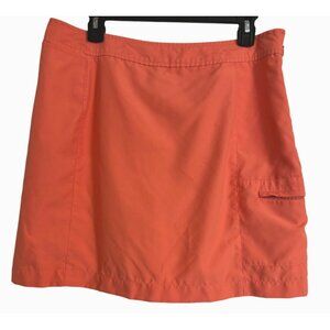 Izod Extra Dry Coral Orange Skort Golf Size 12 Pockets Shorts Skirt EUC